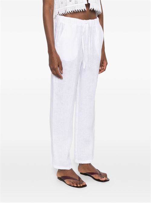 Pantalone donna Emme Marella infilato in lino bianco EMME Marella | SAUNA003